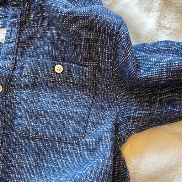 Zara kids Blue Kids button up dress shirt size 7 - Picture 7 of 7